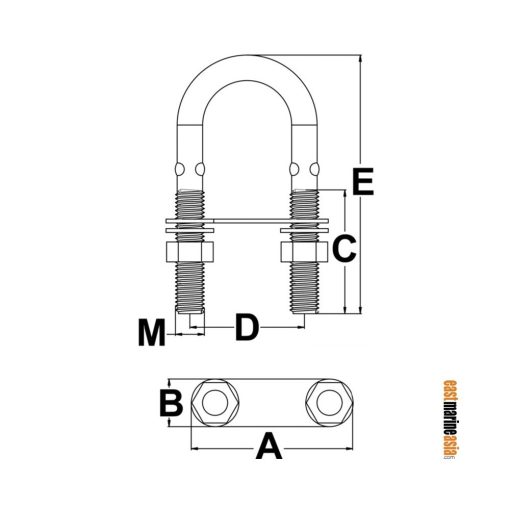 AISI 304 Stainless Steel U-Bolt - Image 2